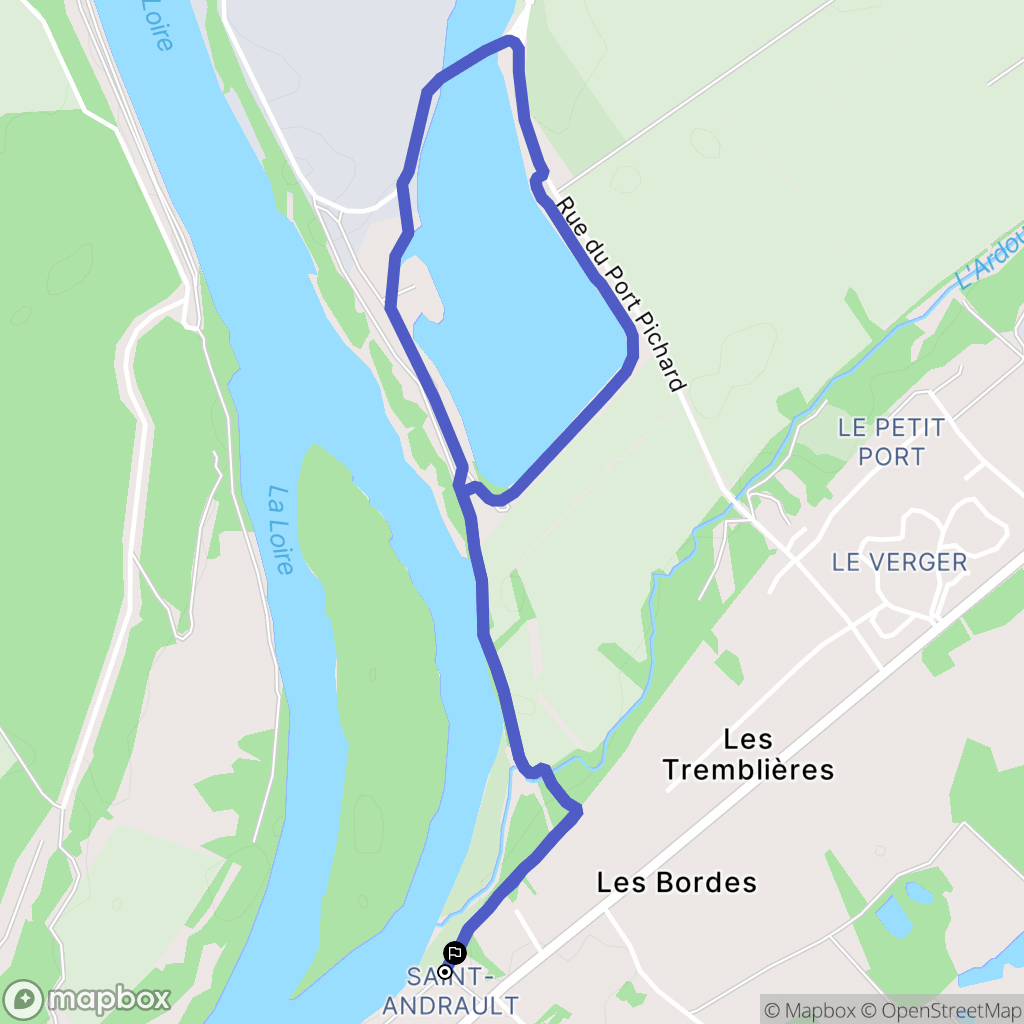 Saint-Laurent-Nouan : carte du parcours de randonnée - France