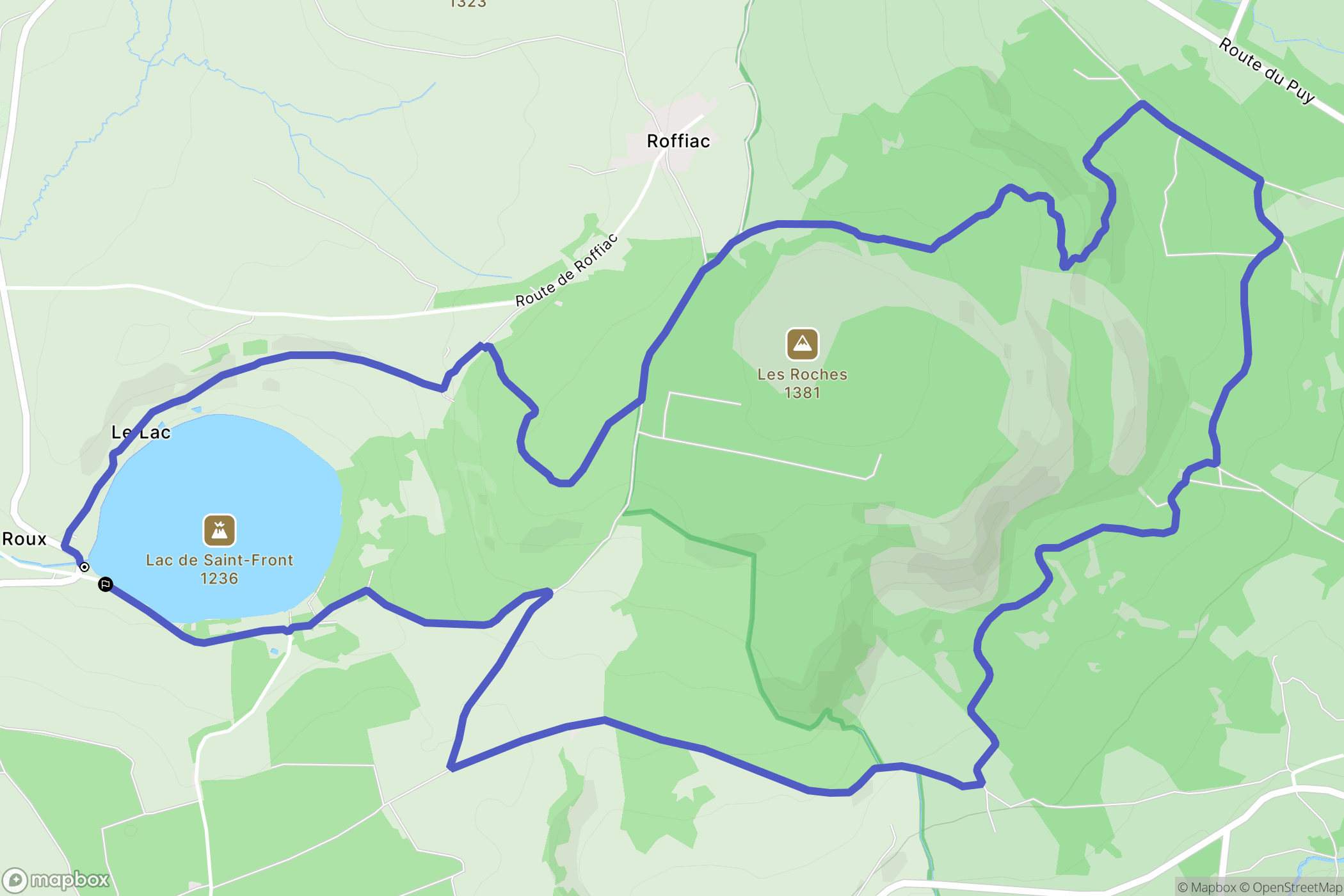 Saint-Front : carte du parcours de randonnée - France