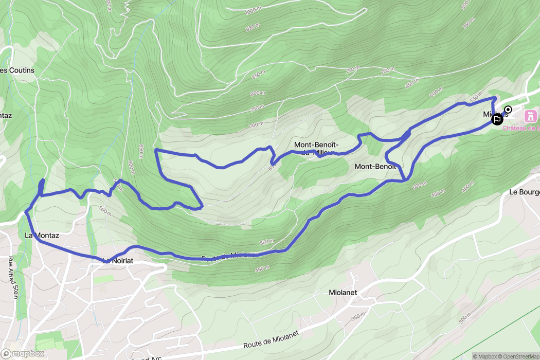 Saint-Pierre-d'Albigny : carte du parcours de randonnée - France