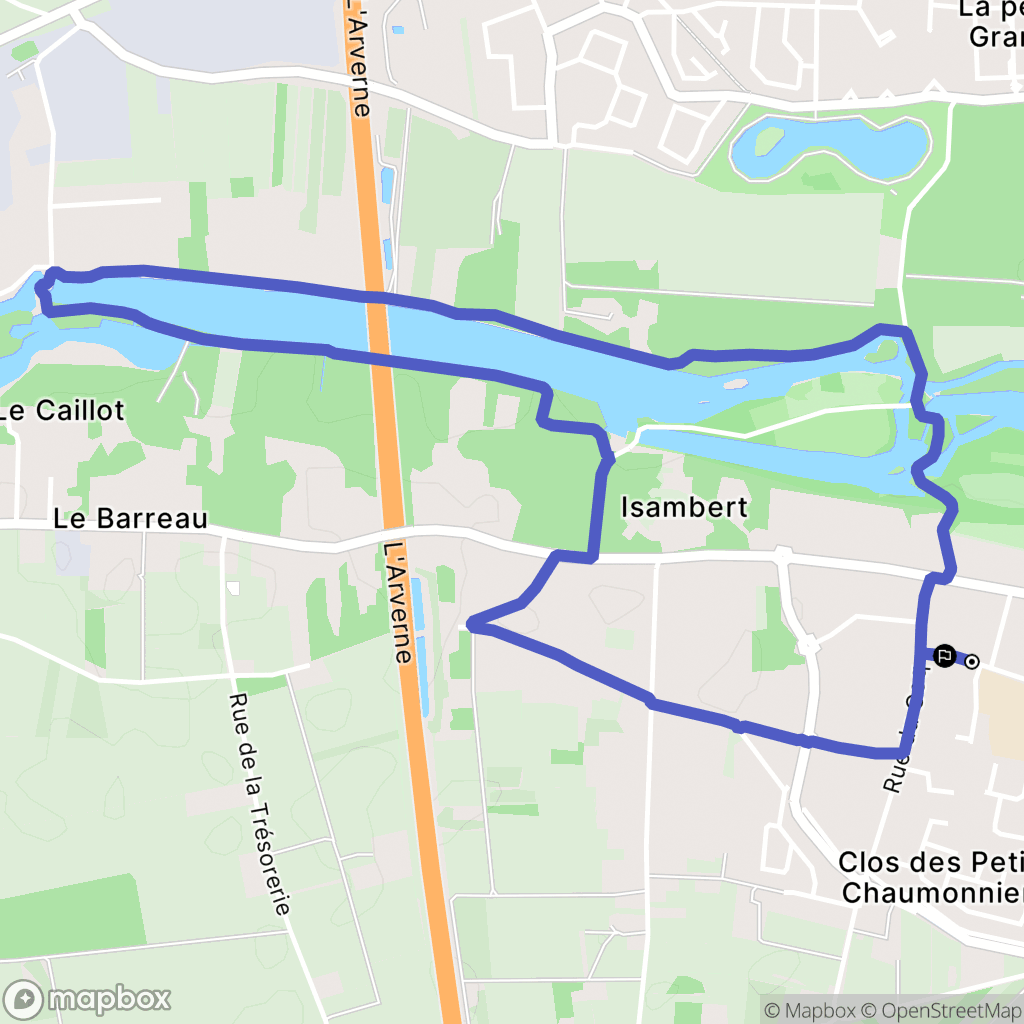 Olivet : carte du parcours de randonnée - France