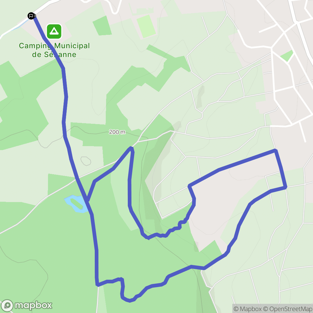 Sézanne : carte du parcours de randonnée - France