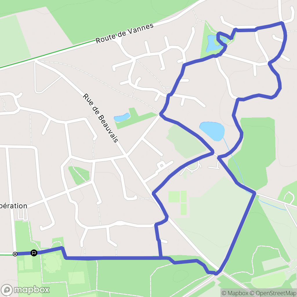 La Ferté-Saint-Aubin : carte du parcours de randonnée - France