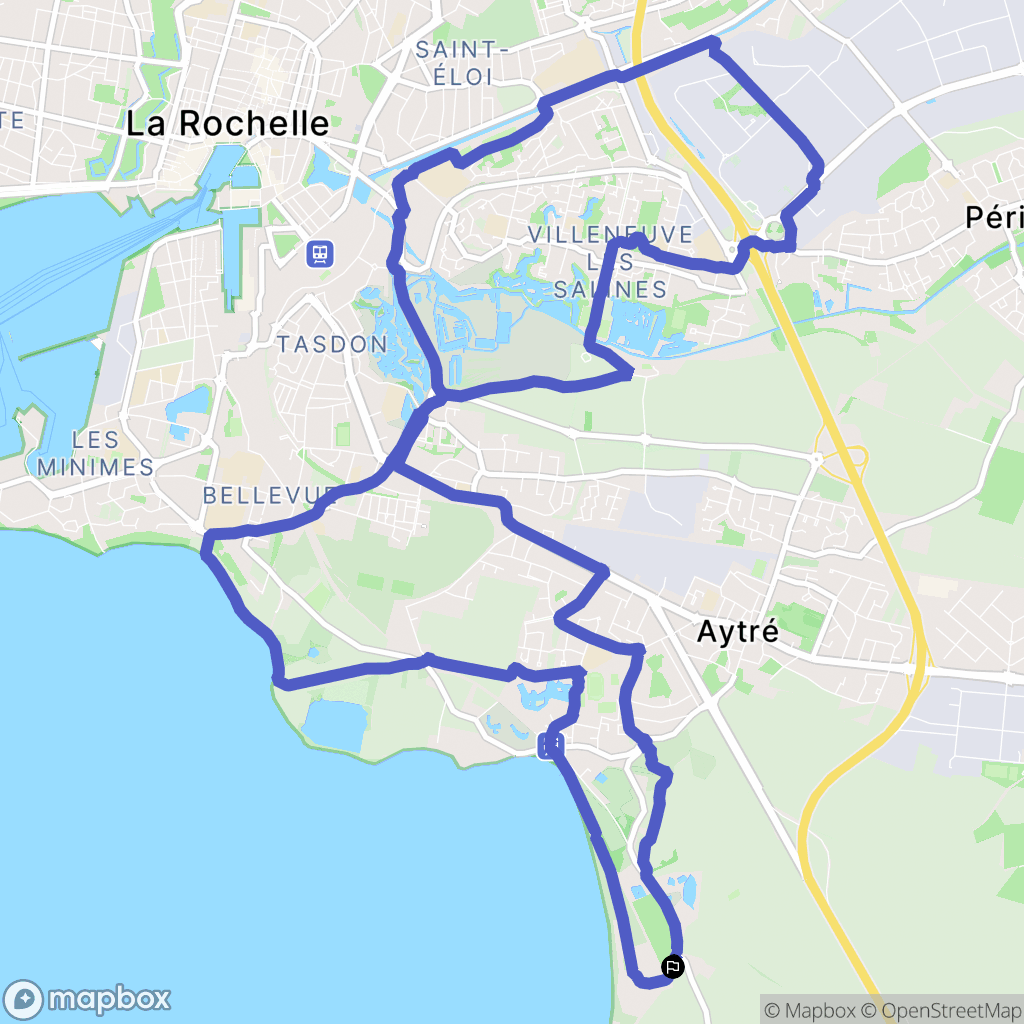 Aytré : carte du parcours de randonnée - France