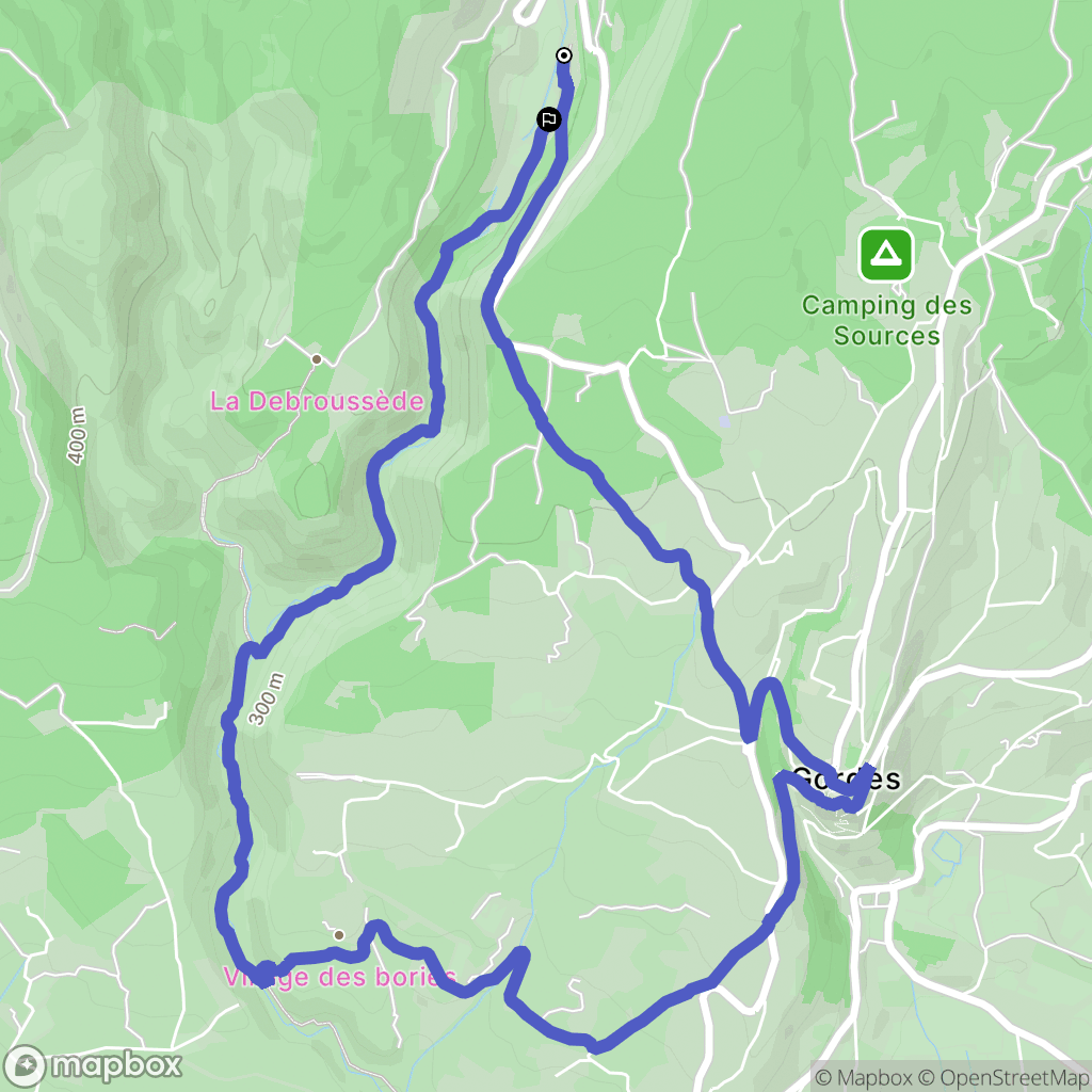 Gordes : carte du parcours de randonnée - France