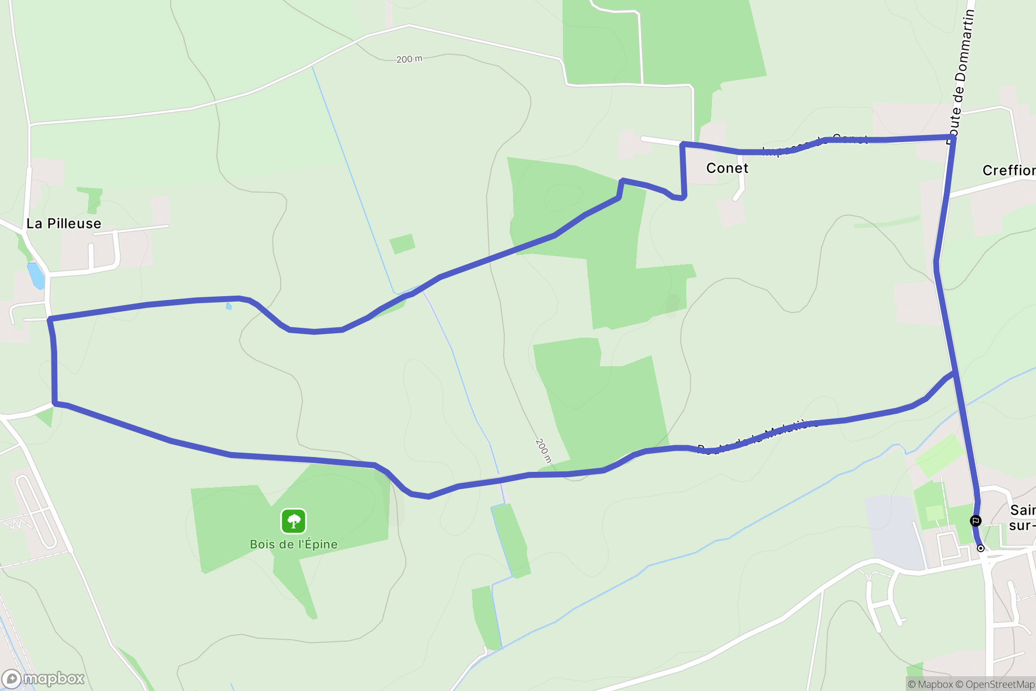Saint-Genis-sur-Menthon : carte du parcours de randonnée - France