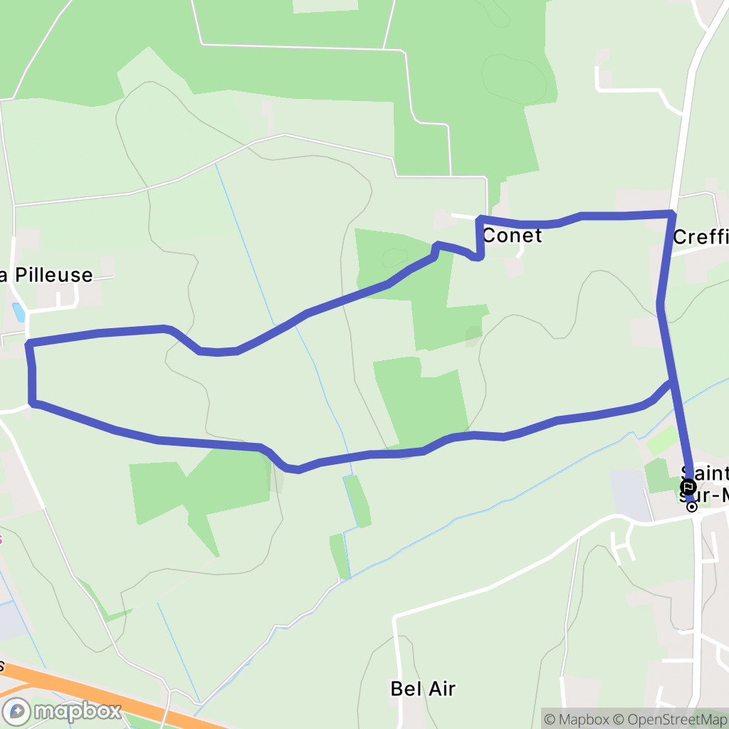 Saint-Genis-sur-Menthon : carte du parcours de randonnée - France