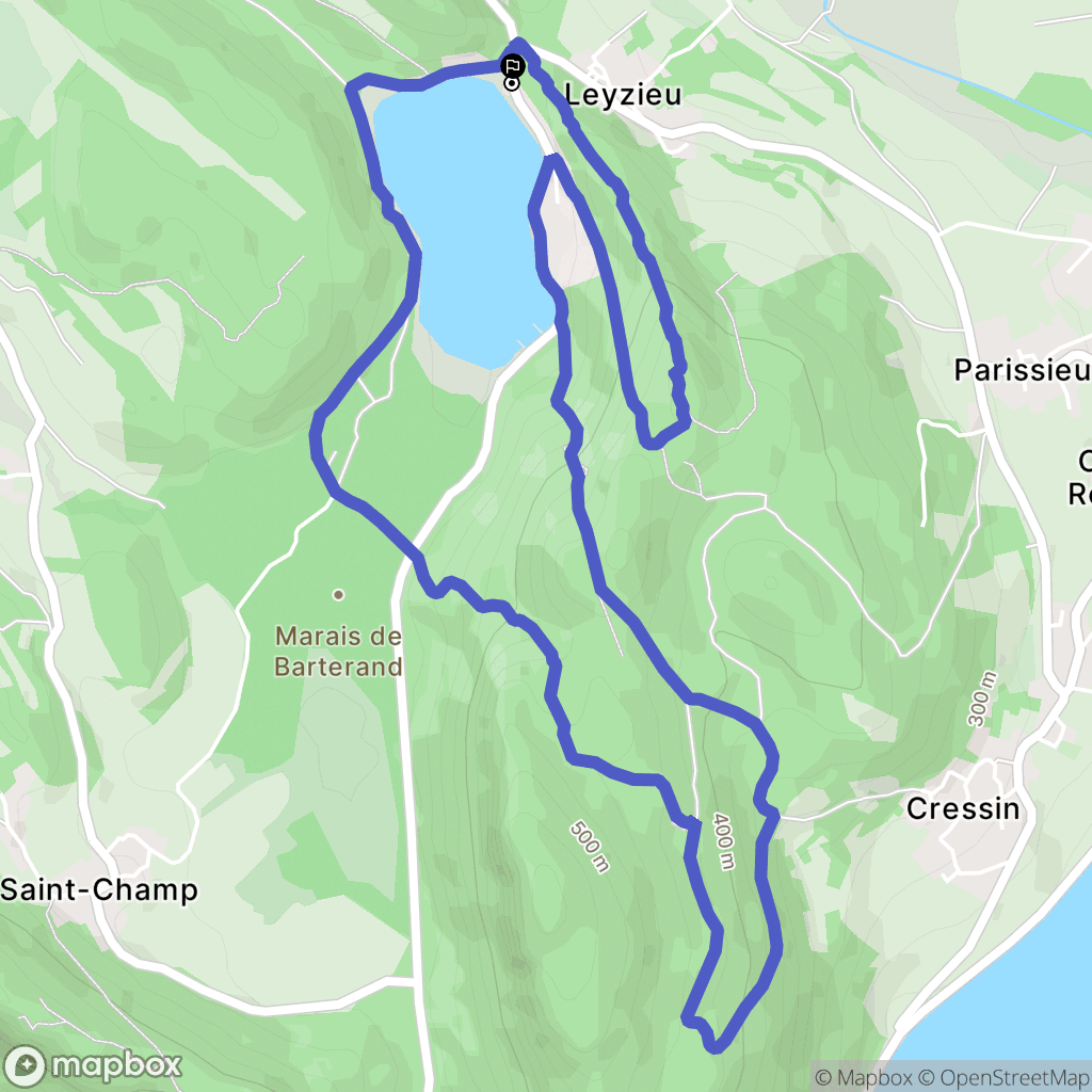 Pollieu : carte du parcours de randonnée - France