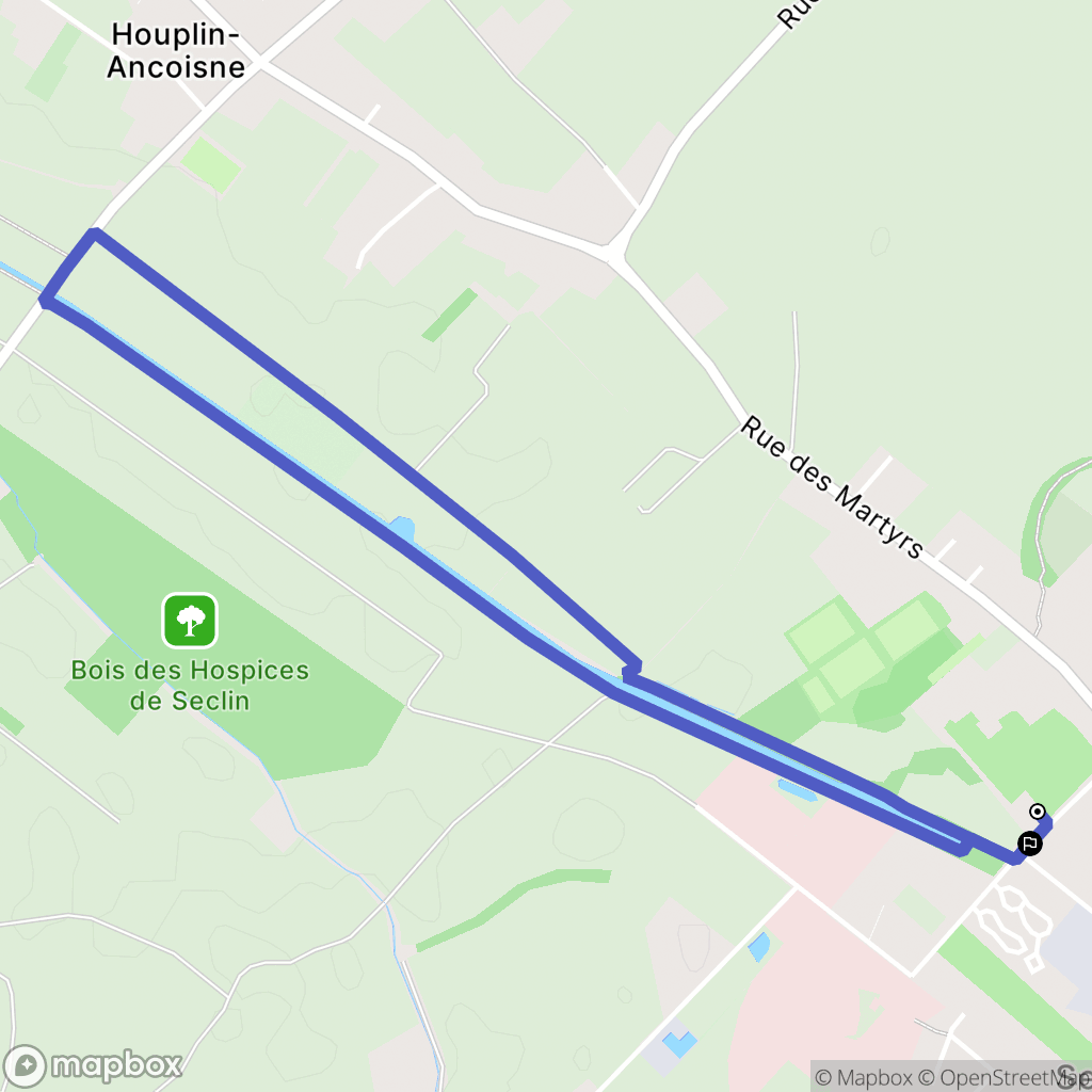 Seclin : carte du parcours de randonnée - France