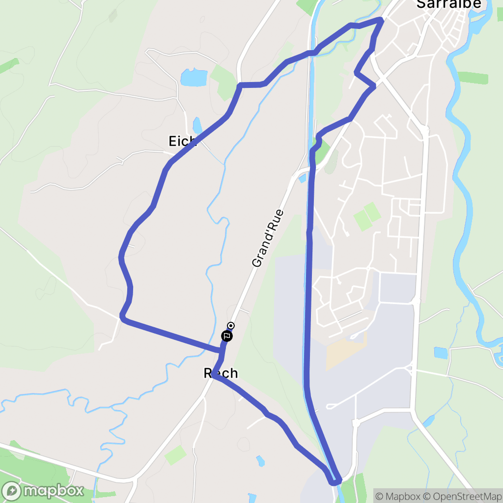 Sarralbe : carte du parcours de randonnée - France