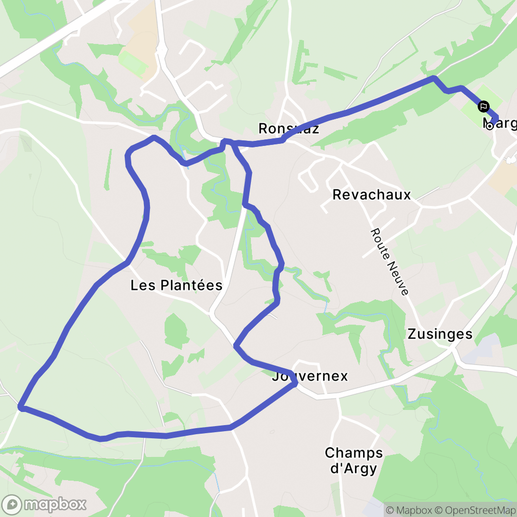 Margencel : carte du parcours de randonnée - France