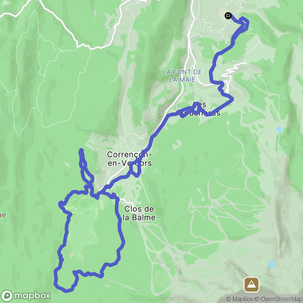 Villard-de-Lans : carte du parcours de randonnée - France
