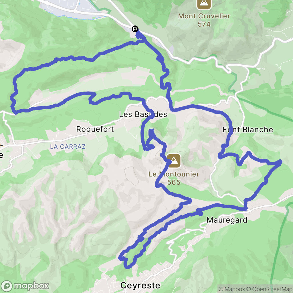 Gémenos : carte du parcours de randonnée - France