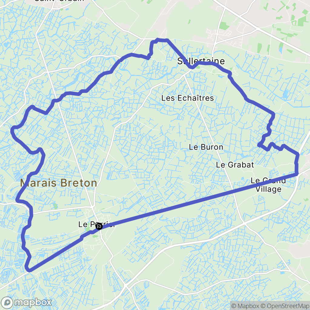 Le Perrier : carte du parcours de randonnée - France