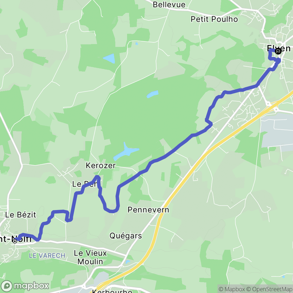 Saint-Nolff : carte du parcours de randonnée - France