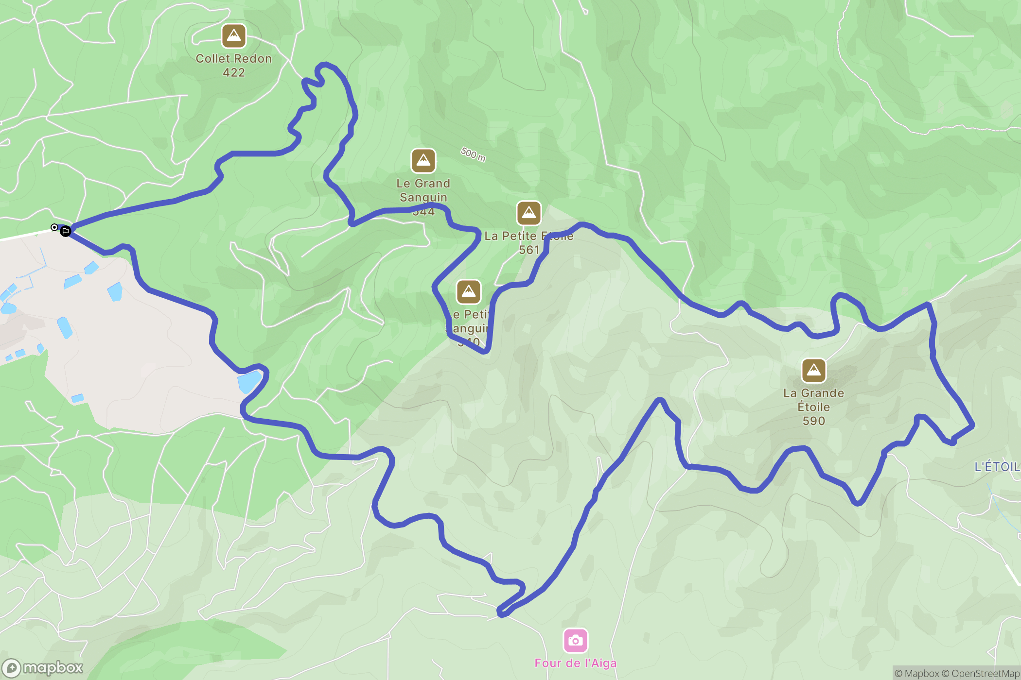 Septèmes-les-Vallons : carte du parcours de randonnée - France