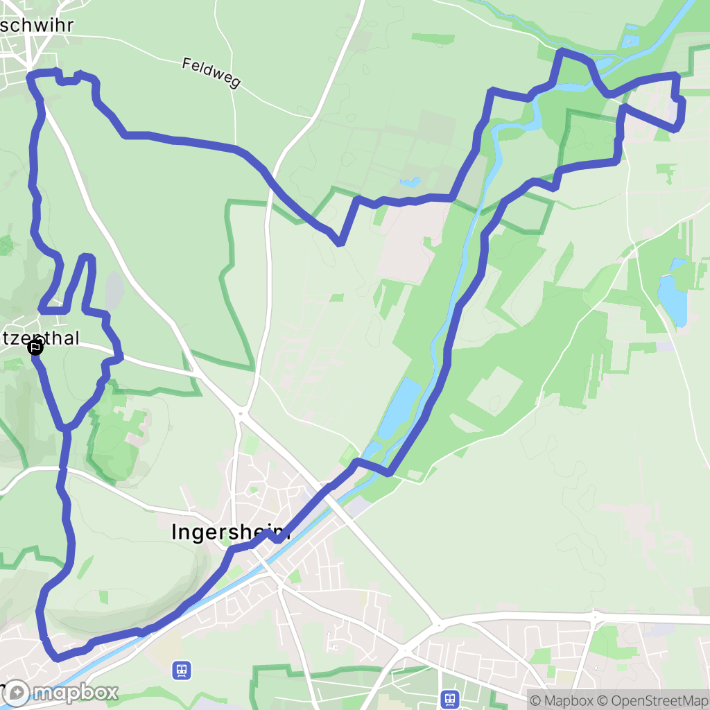 Katzenthal : carte du parcours de randonnée - France
