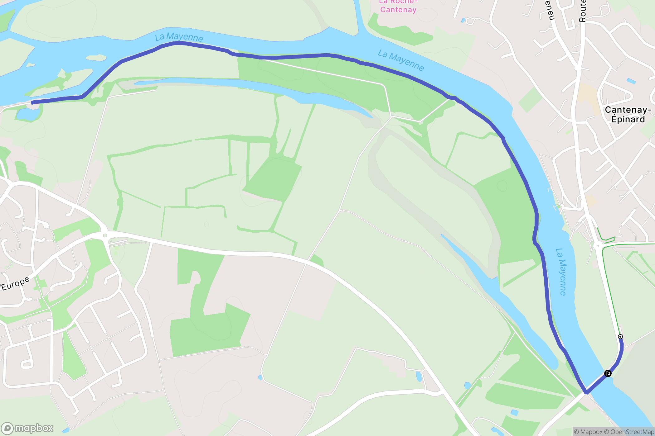 Cantenay-Épinard : carte du parcours de randonnée - France