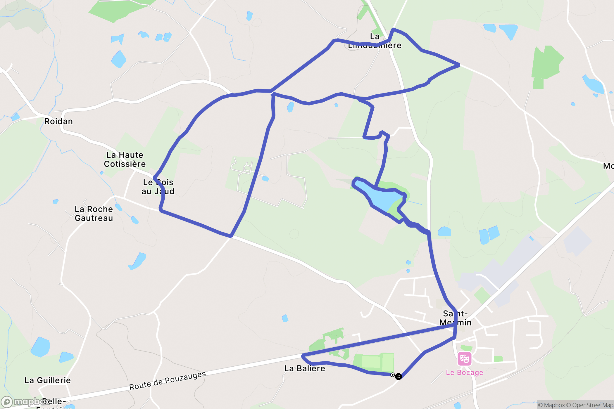 Saint-Mesmin : carte du parcours de randonnée - France
