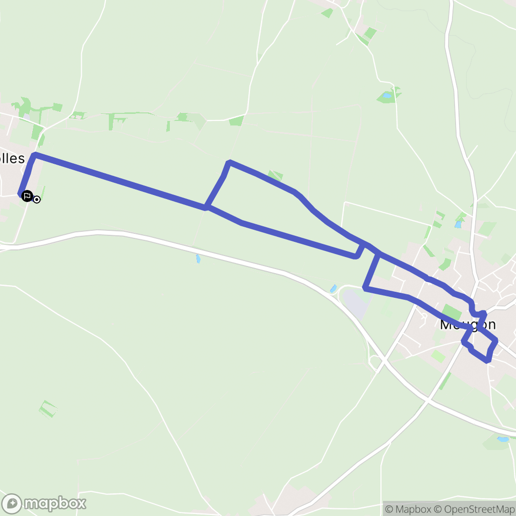 Vouillé : carte du parcours de randonnée - France