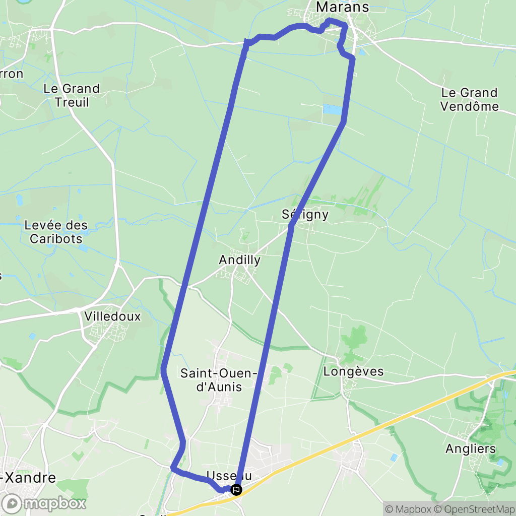 Sainte-Soulle : carte du parcours de randonnée - France
