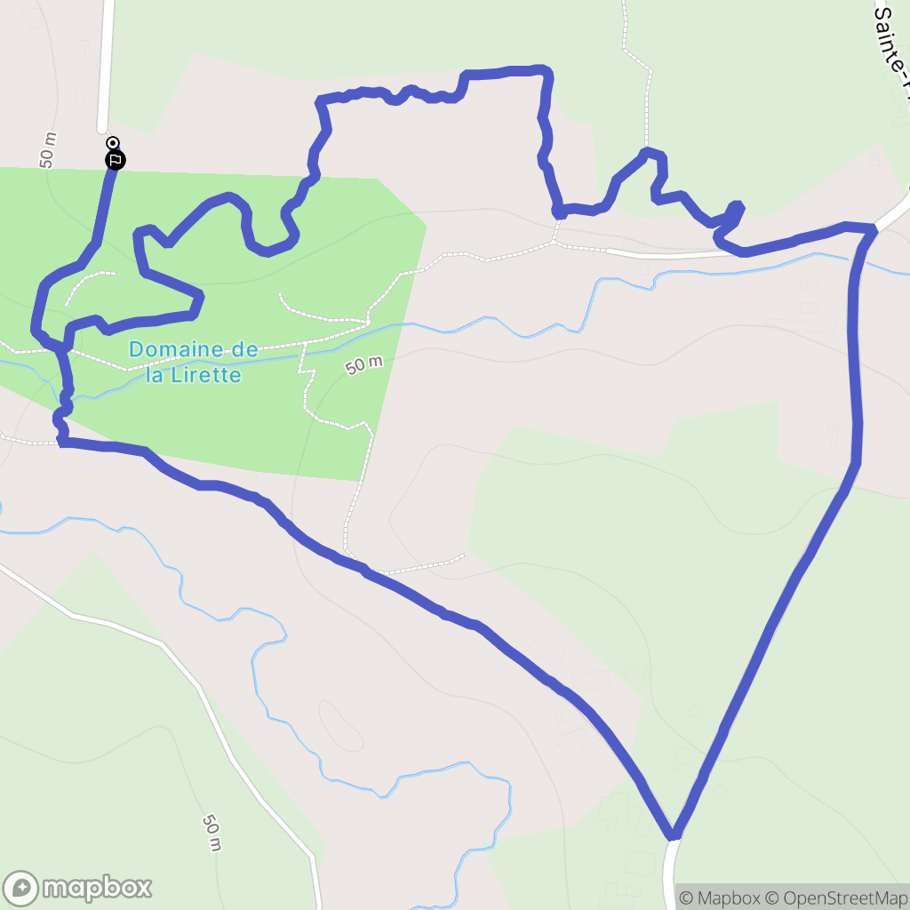 Frontenac : carte du parcours de randonnée - France
