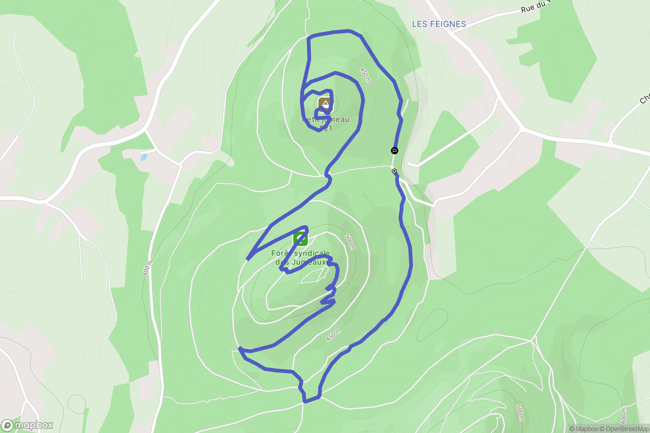 Nompatelize : carte du parcours de randonnée - France