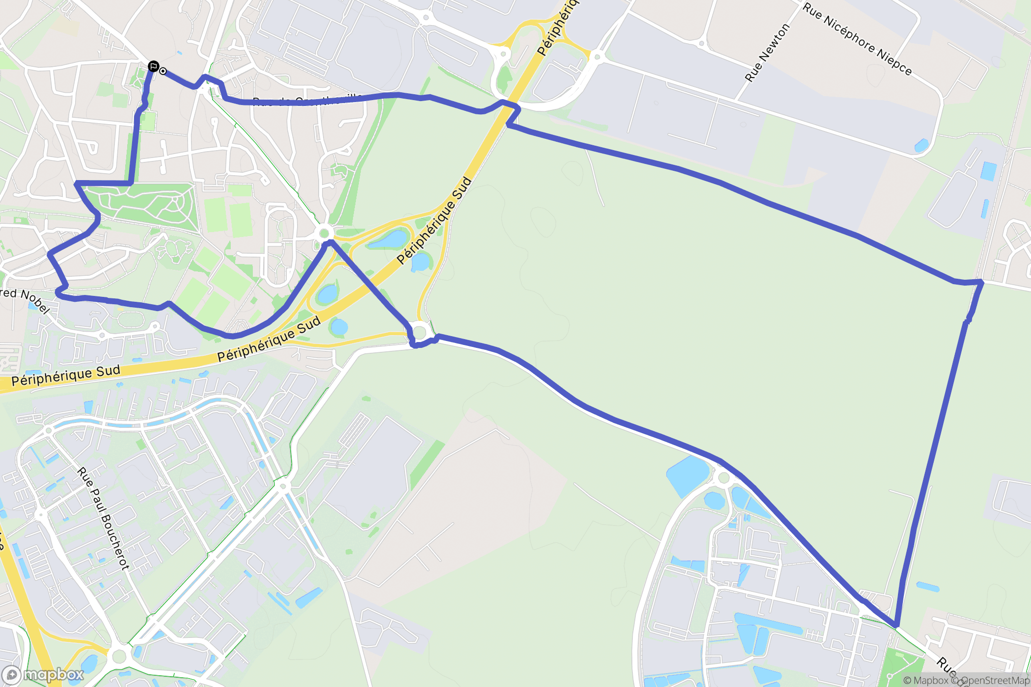 Cormelles-le-Royal : carte du parcours de randonnée - France