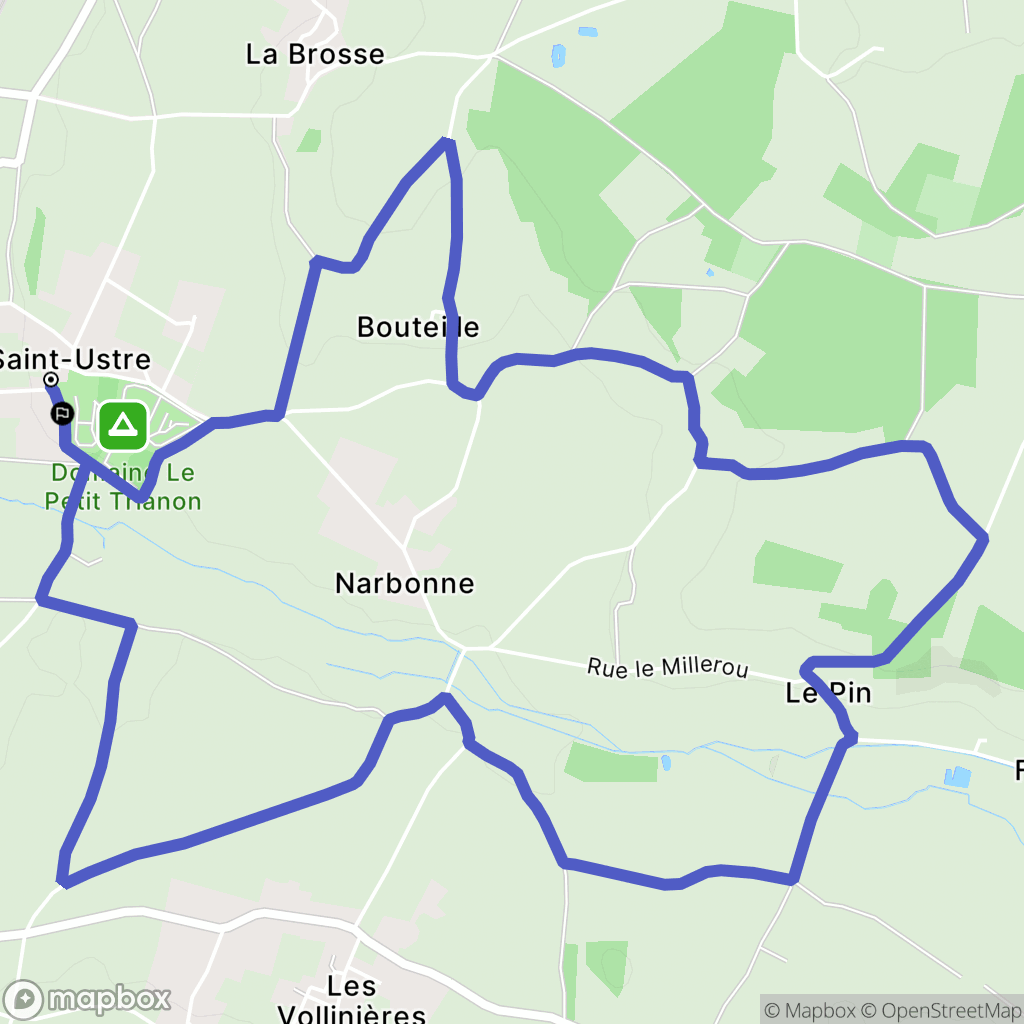 Ingrandes : carte du parcours de randonnée - France