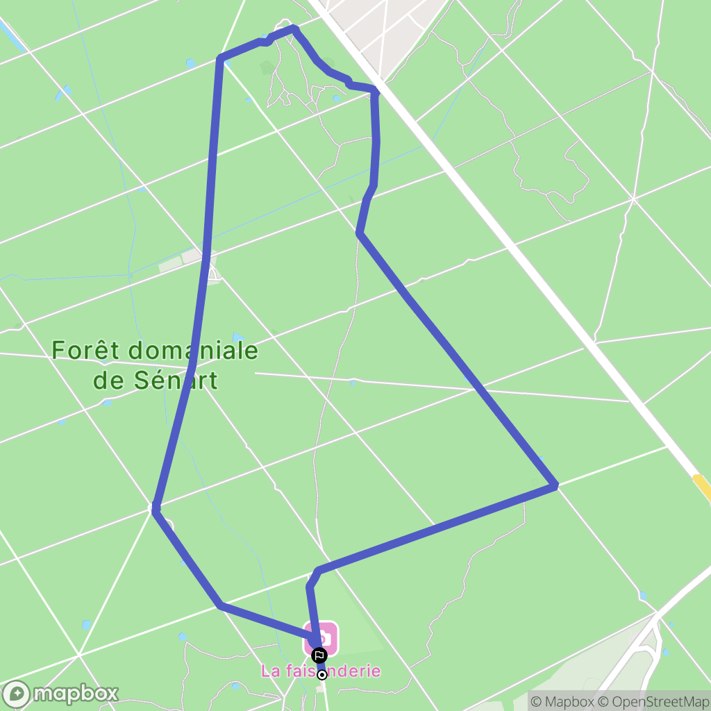 Étiolles : carte du parcours de randonnée - France