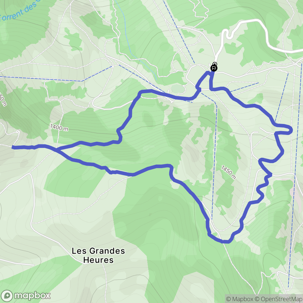 Bernex : carte du parcours de randonnée - France