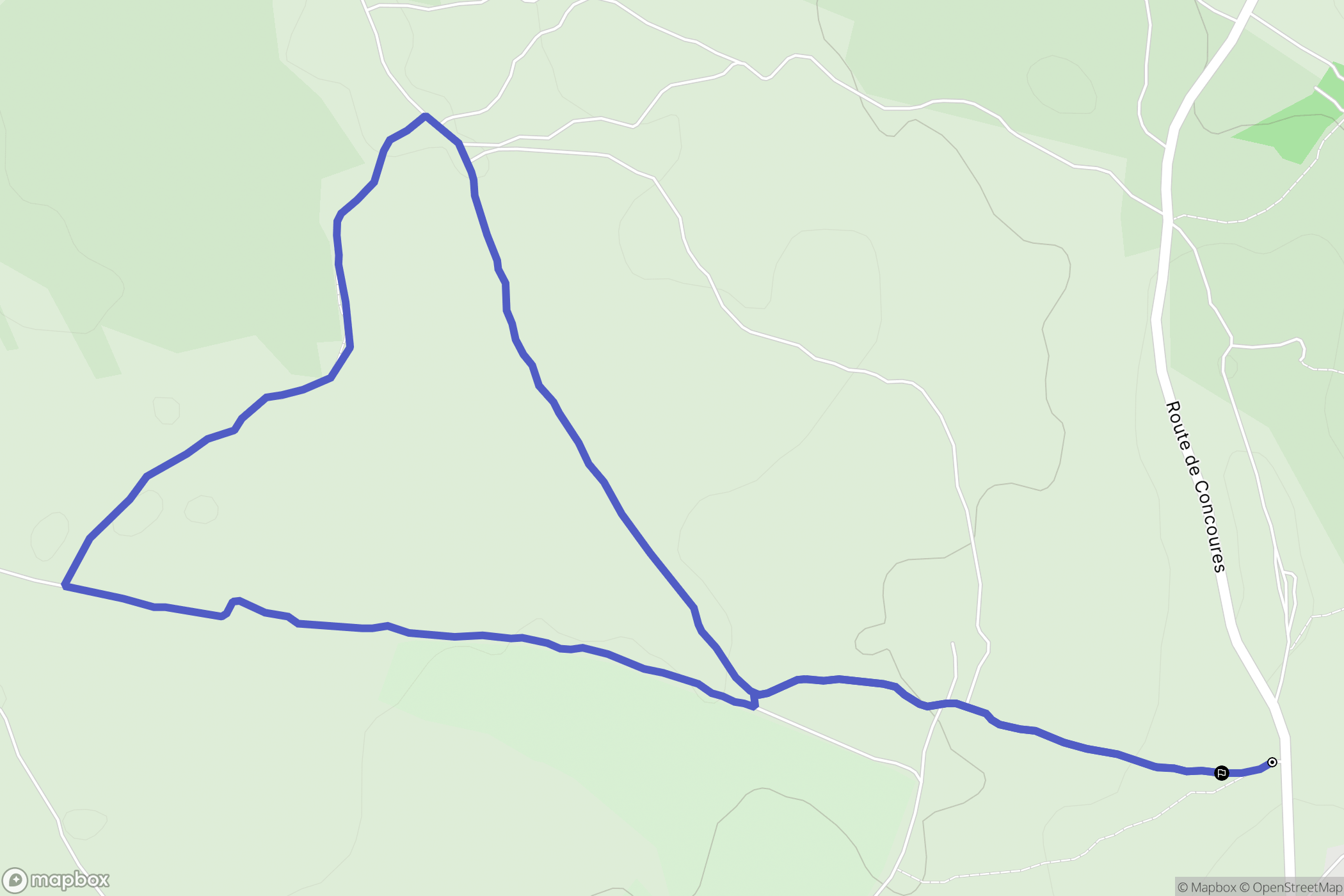 La Loubière : carte du parcours de randonnée - France