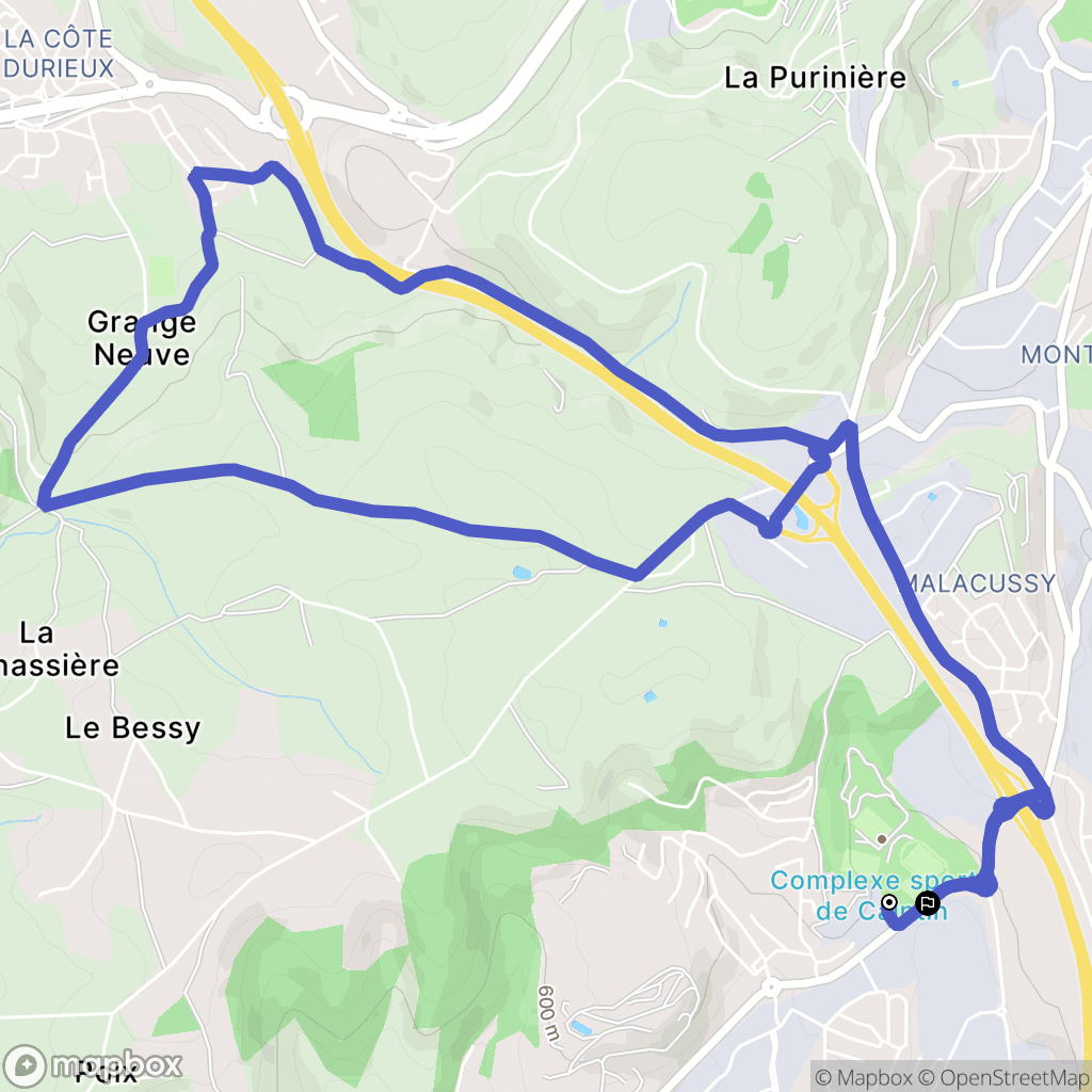 La Ricamarie : carte du parcours de randonnée - France