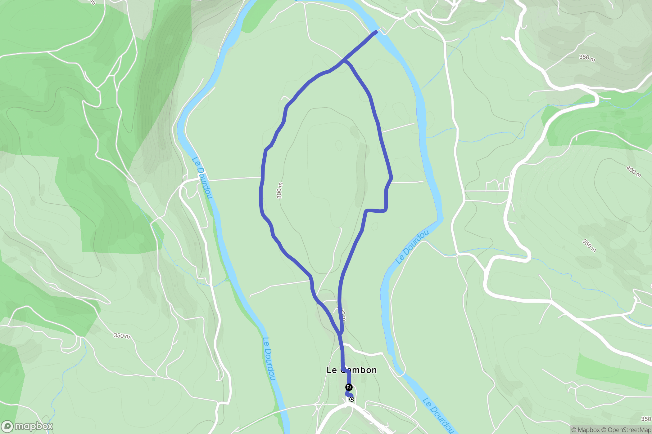 Saint-Affrique : carte du parcours de randonnée - France