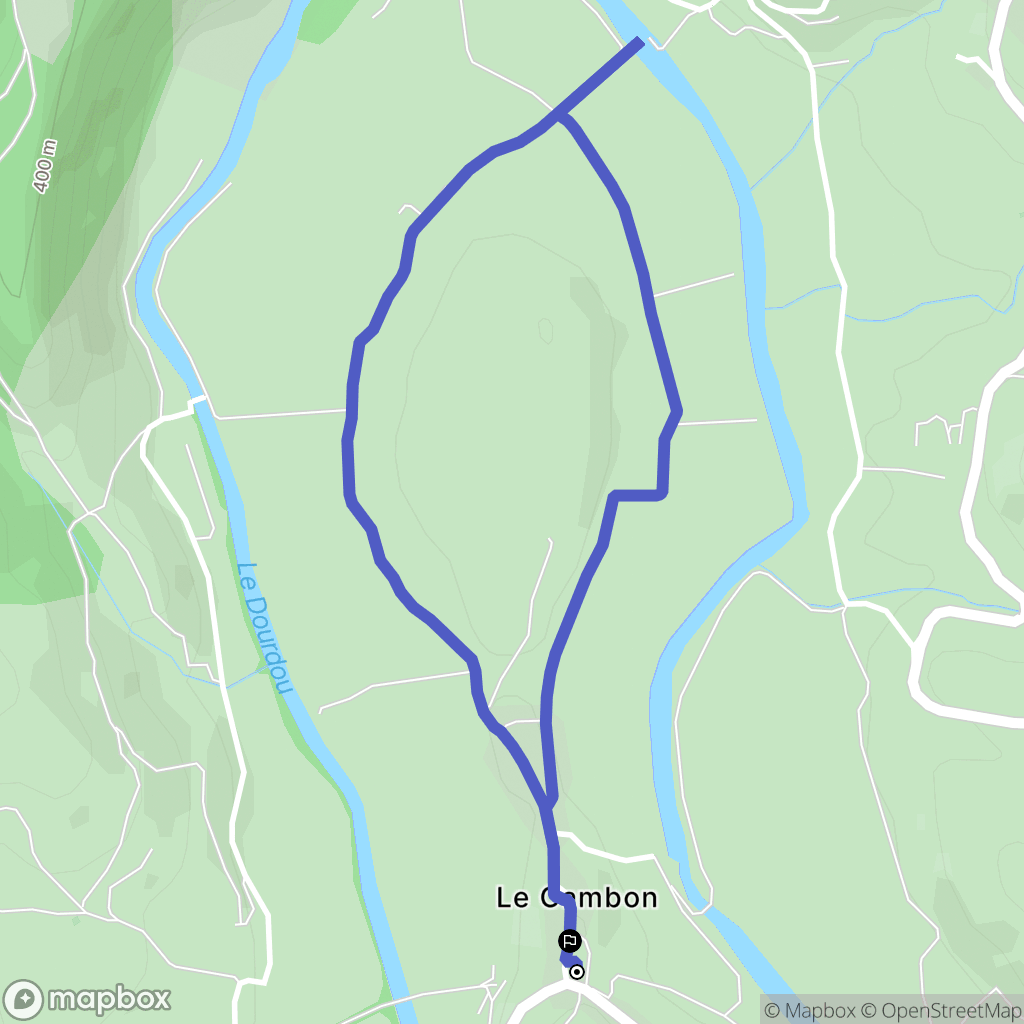 Saint-Affrique : carte du parcours de randonnée - France