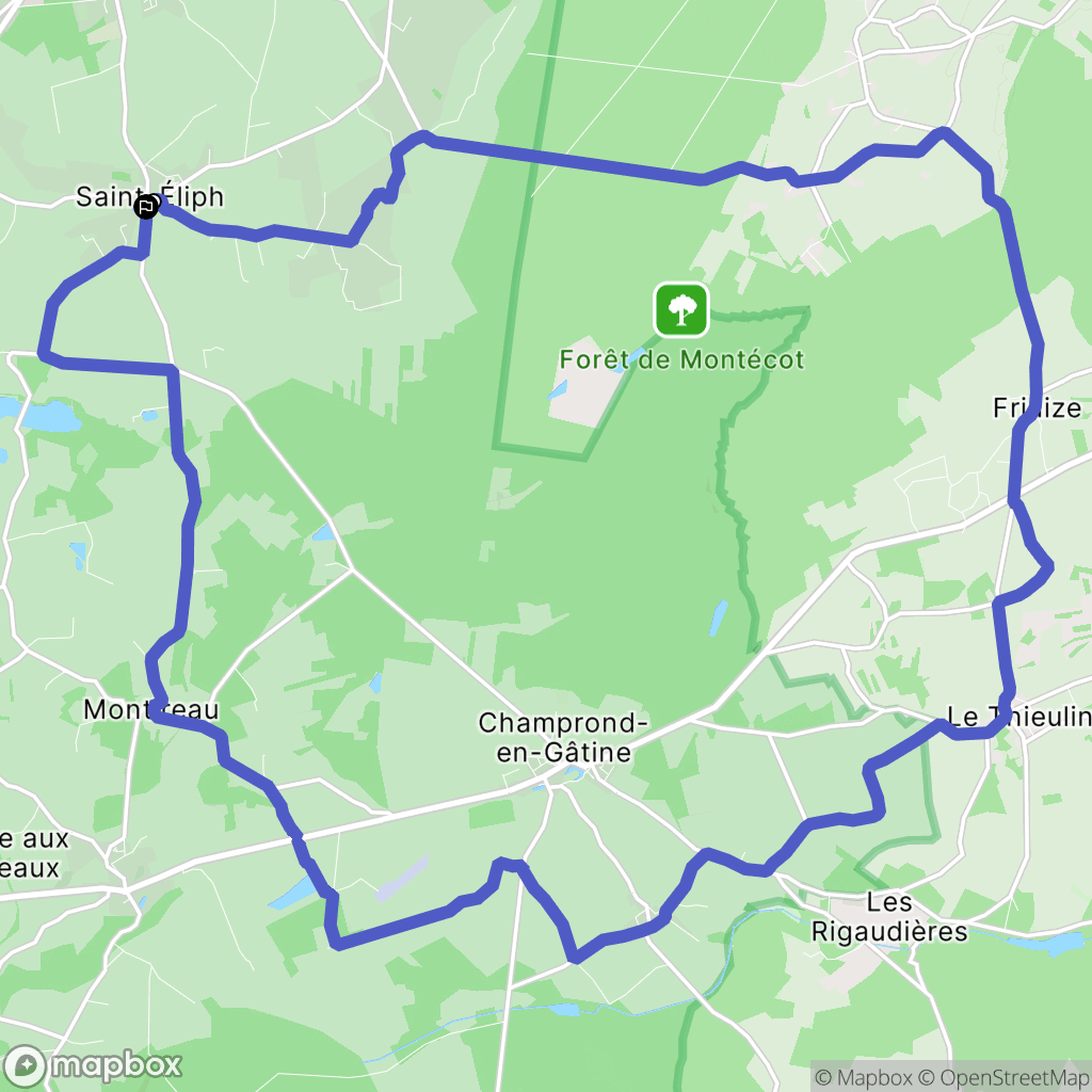 Saint-Éliph : carte du parcours de randonnée - France