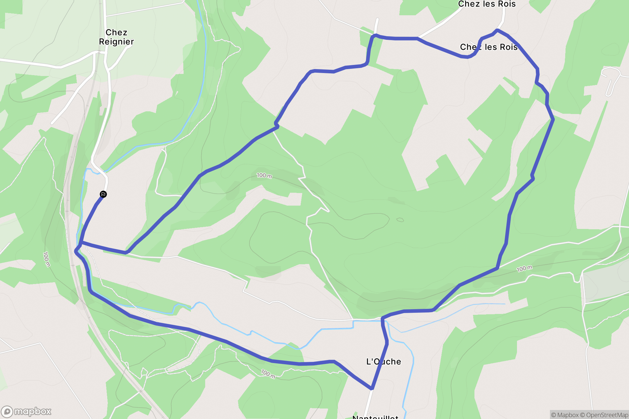 Mouthiers-sur-Boëme : carte du parcours de randonnée - France