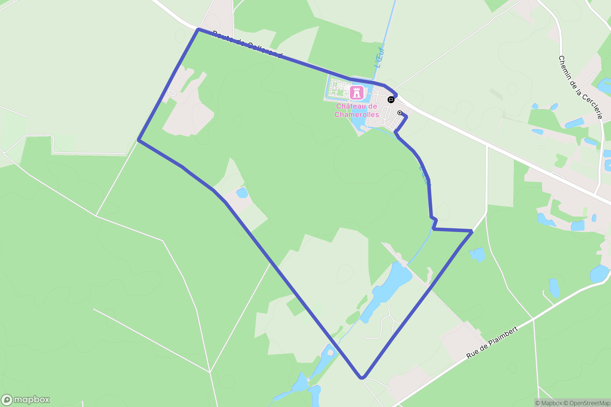 Chilleurs-aux-Bois : carte du parcours de randonnée - France