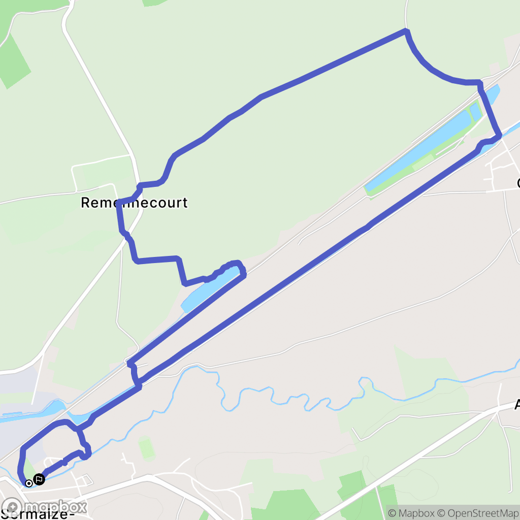 Sermaize-les-Bains : carte du parcours de randonnée - France