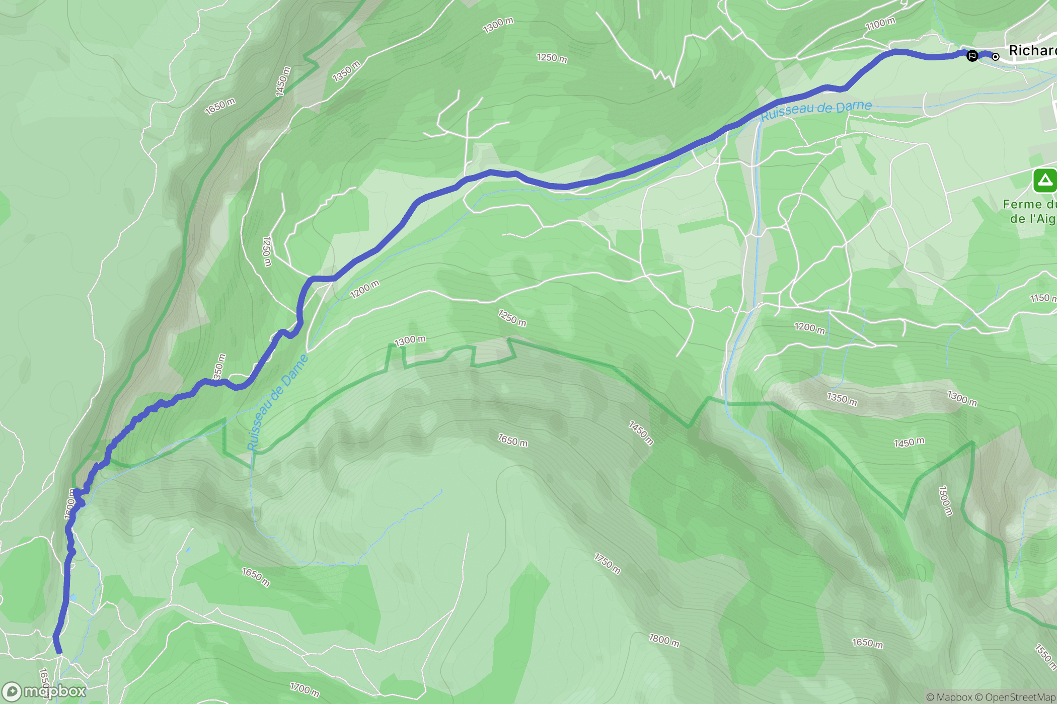 Chichilianne : carte du parcours de randonnée - France