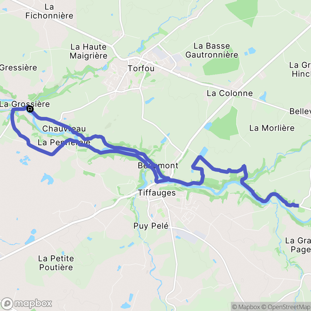 Boussay : carte du parcours de randonnée - France