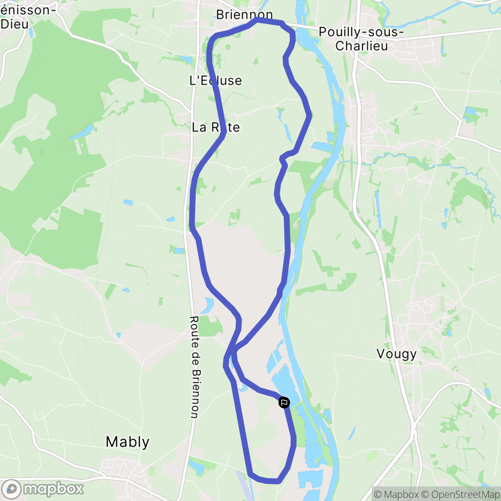 Mably : carte du parcours de randonnée - France