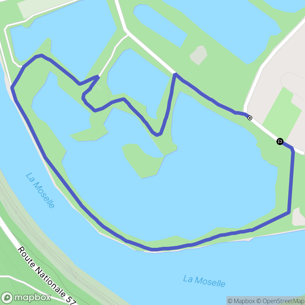Autreville-sur-Moselle : carte du parcours de randonnée - France