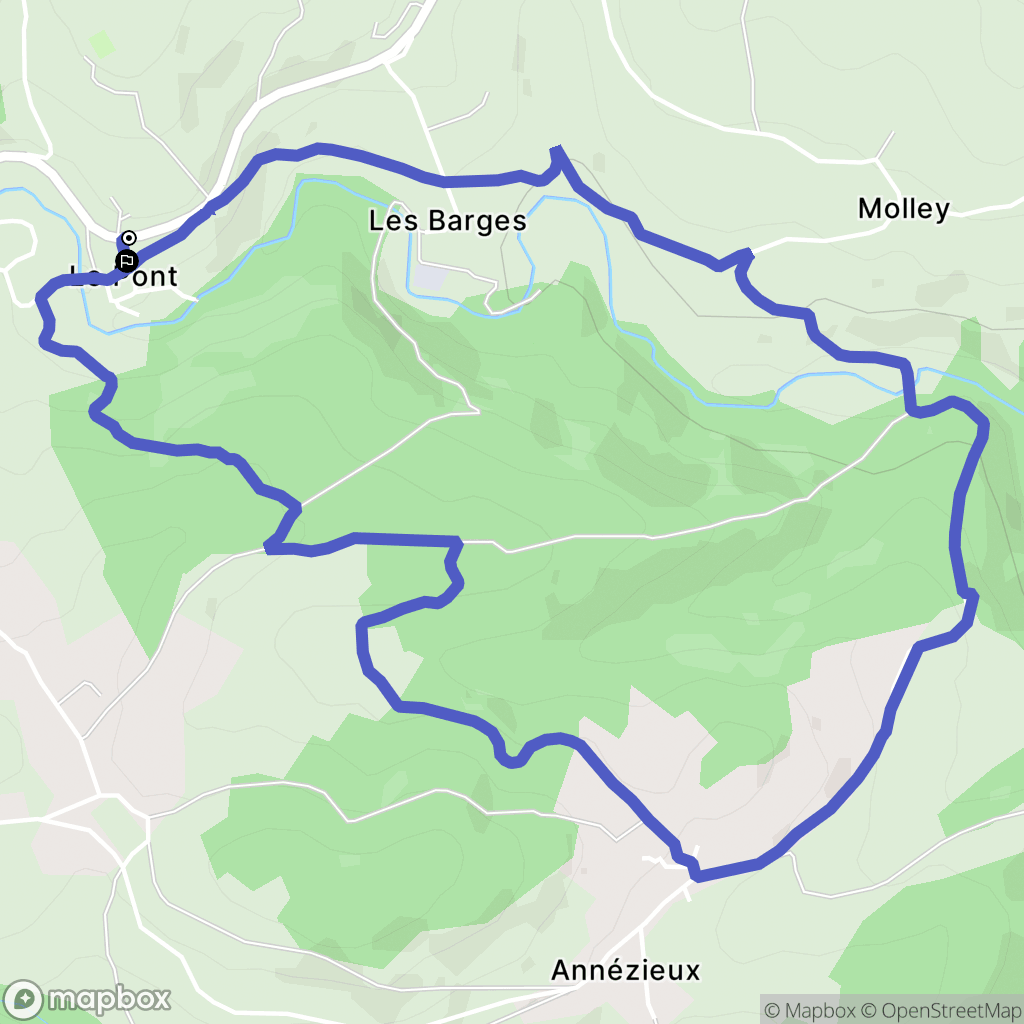 Soleymieux : carte du parcours de randonnée - France