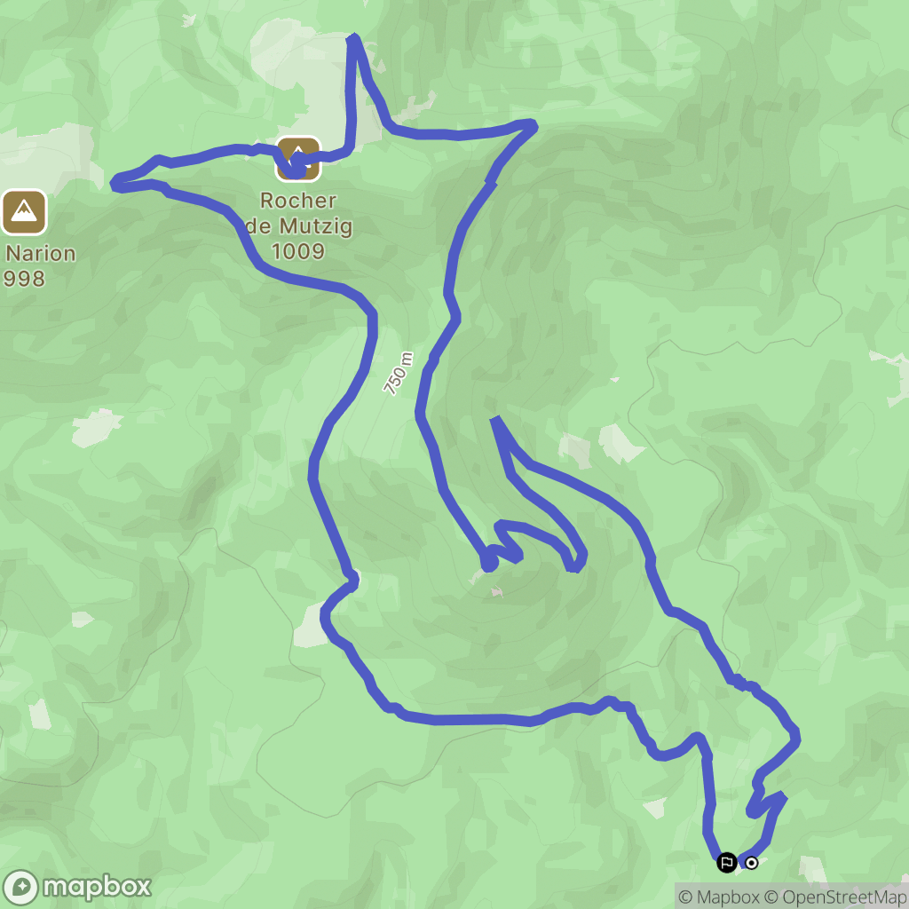 Lutzelhouse : carte du parcours de randonnée - France