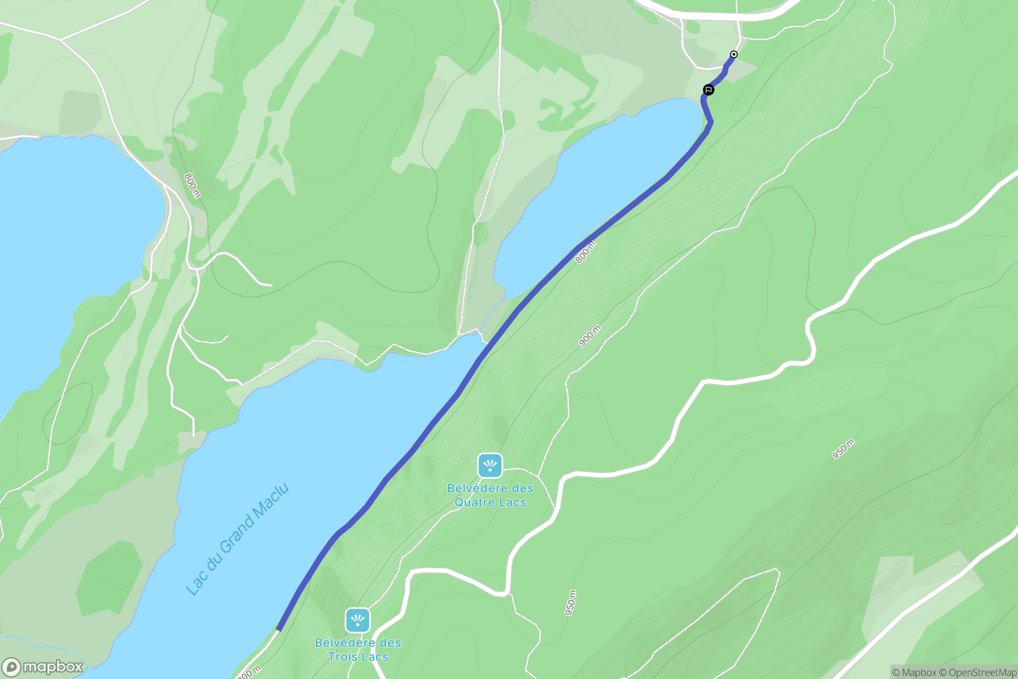 Le Frasnois : carte du parcours de randonnée - France