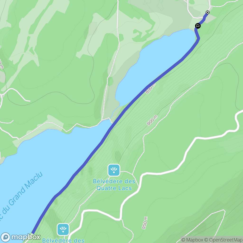 Le Frasnois : carte du parcours de randonnée - France