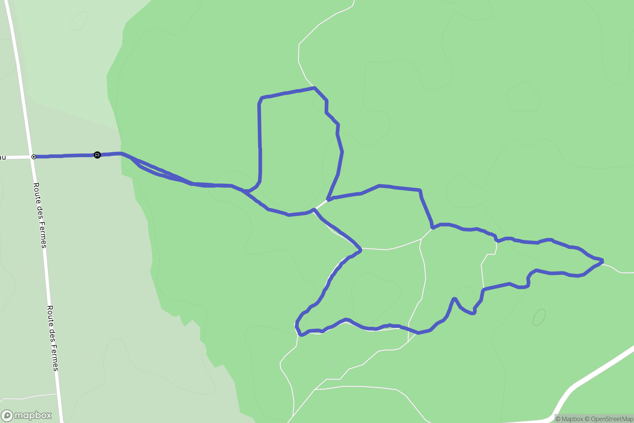 Saint-Pierre-le-Chastel : carte du parcours de randonnée - France