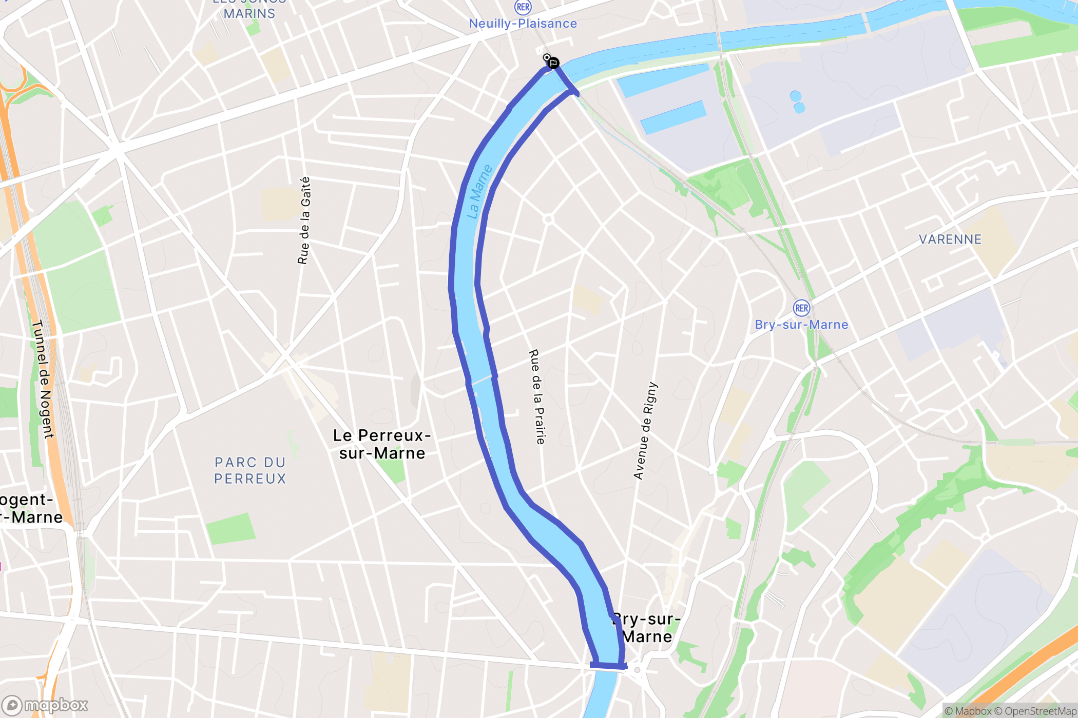 Neuilly-Plaisance : carte du parcours de randonnée - France