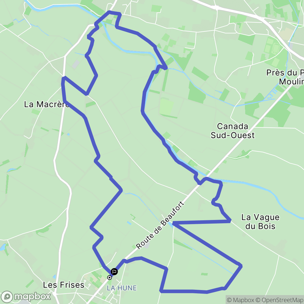 La Ménitré : carte du parcours de randonnée - France