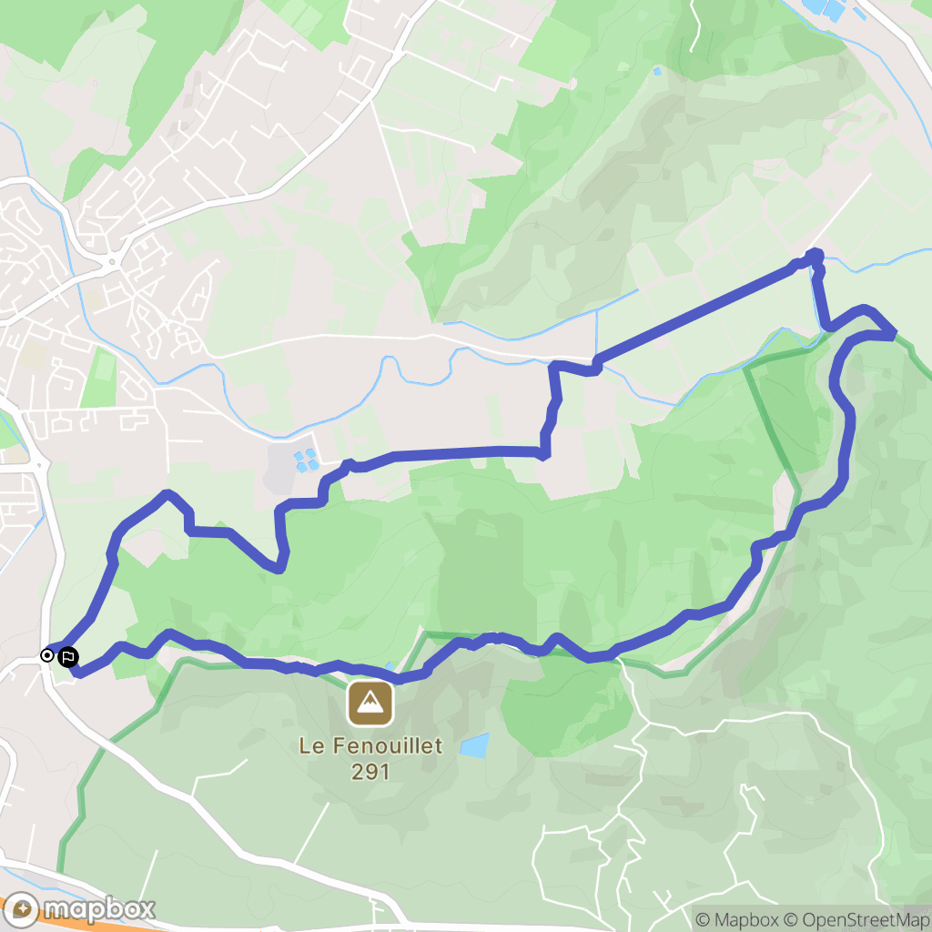 La Crau : carte du parcours de randonnée - France